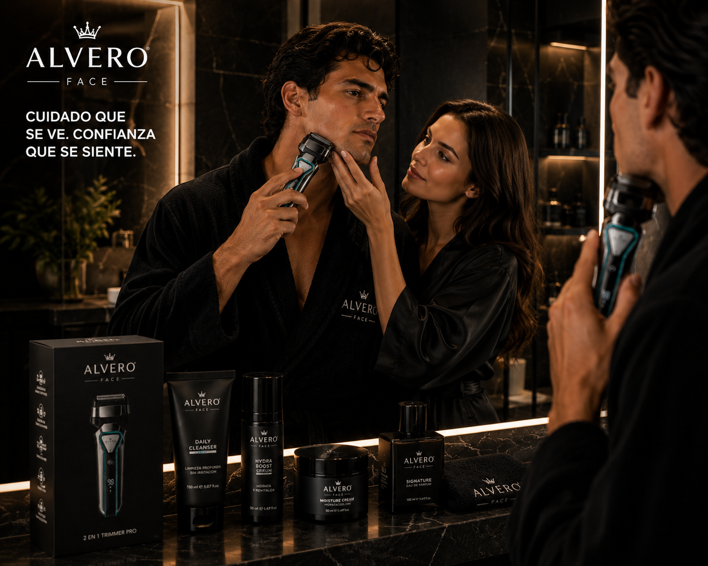 ALVERO FACE Precision Trim Pro™ (2 en 1 Trimmer + Shaver)