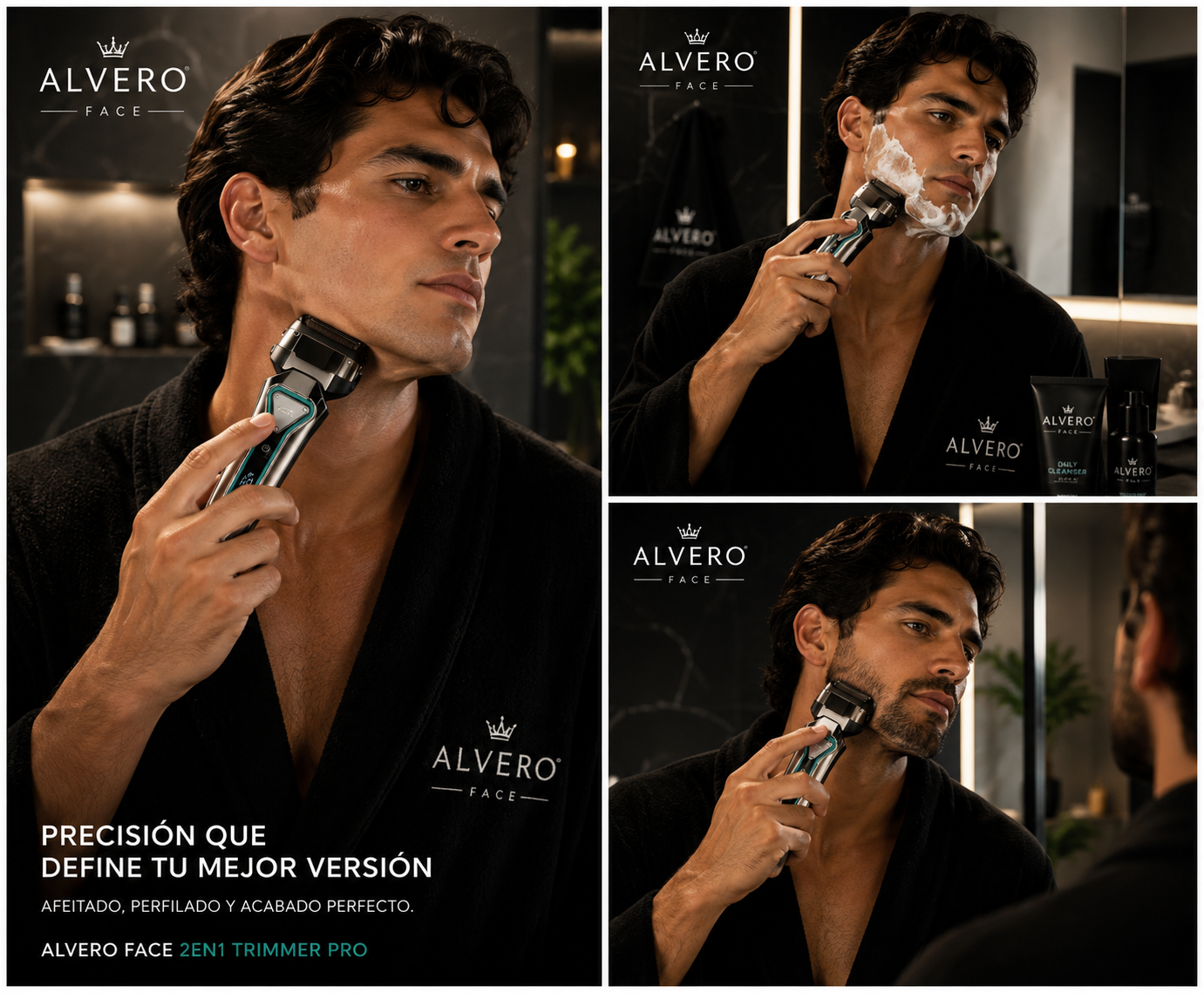 ALVERO FACE Precision Trim Pro™ (2 en 1 Trimmer + Shaver)