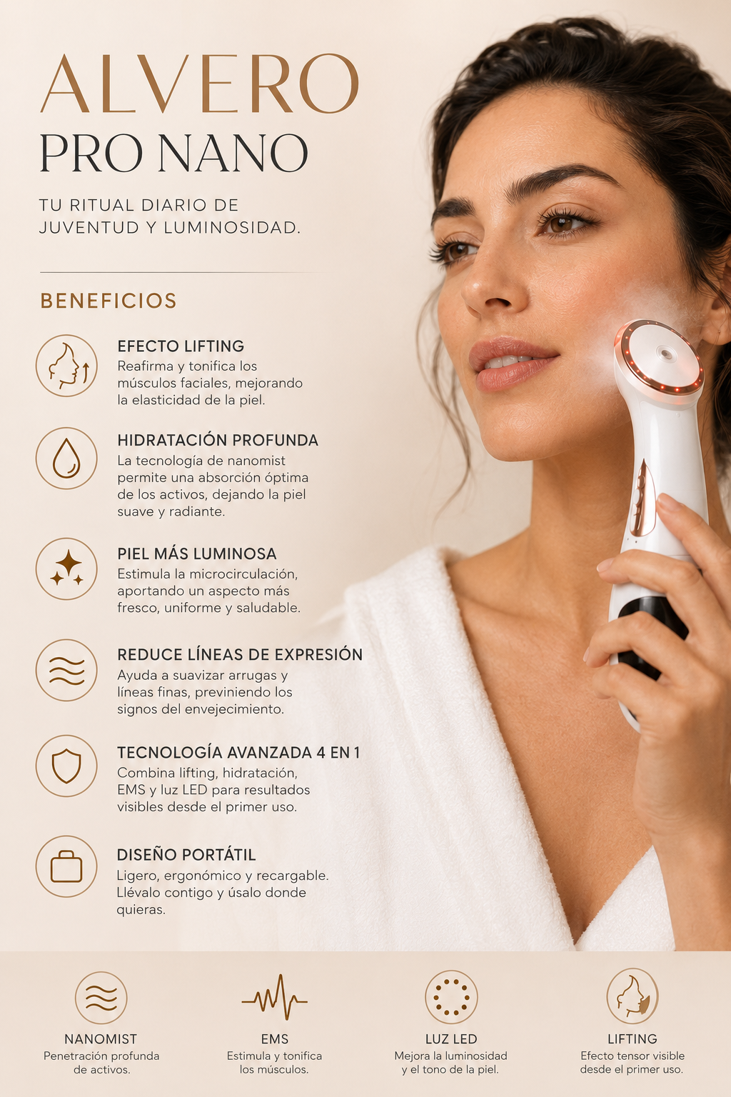 Lifting Pro-Nano: La revolución de tu rutina facial 4-en-1