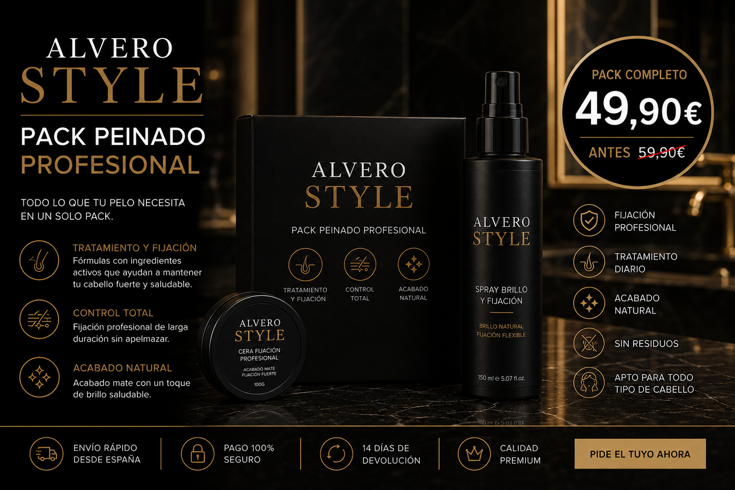 ALVERO STYLE / TRATAMIENTO PROFESIONAL DE PEINADO