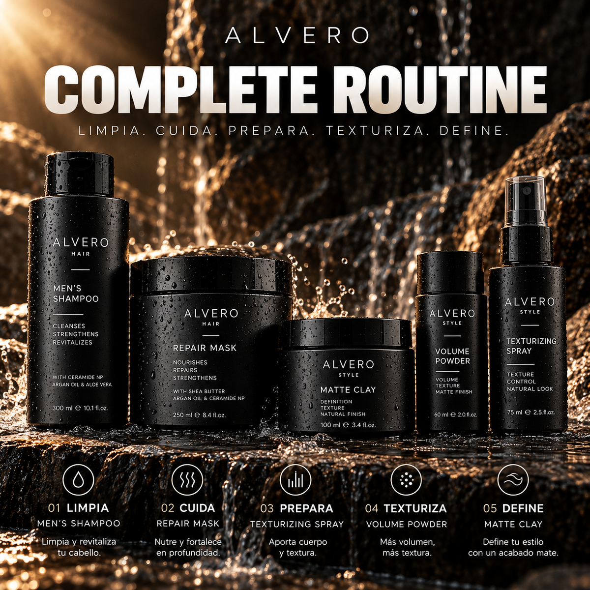 ALVERO COMPLETE ROUTINE — HAIR + STYLE